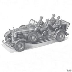 Tipp & Co Mercedes Kübelwagen mit 4 Soldaten