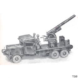 Tipp & Co Flugabwehr-Lastkraftwagen mit zwei Soldaten