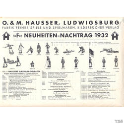 Elastolin Hausser Händlerkatalog 1932 (Nachtrag)