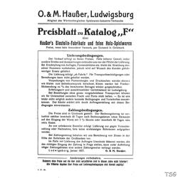 Elastolin Hausser Preisliste 1927