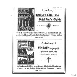 Elastolin Hausser Händlerkatalog 1913