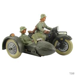 Lineol Motorcycle infantry soldier with motorcycle and sidecar
