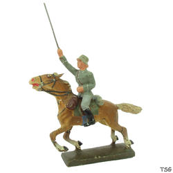 Lineol Offizier auf Galopp-Pferd, mit erhobenen Degen
