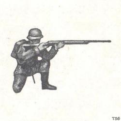Elastolin Soldat kniend, mit Gewehr schießend