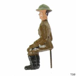 Lineol Soldat sitzend