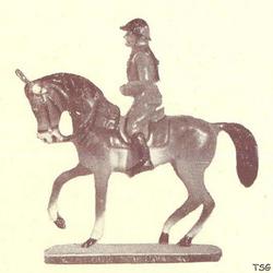 Elastolin Soldat zu Pferd, mit Gewehr