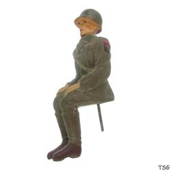 Elastolin Soldat sitzend