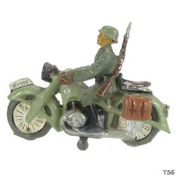 Elastolin Soldat auf Kraftrad