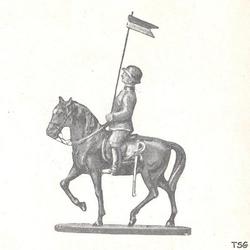 Elastolin Soldat zu Pferd, mit Lanze