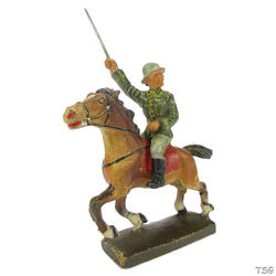 Lineol Kavallerieoffizier auf Galopp-Pferd