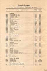 Lineol, Preisliste 1935 für die echten LINEOL-Soldaten, Fahrzeuge, Figuren und Tiere, Seite 16