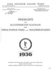 Tipple-Topple Preisliste zum illustrierten Katalog 1936
