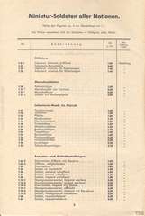 Lineol, Preisliste 1939/40 für die echten LINEOL-Soldaten, Fahrzeuge, Figuren und Tiere, Seite 2