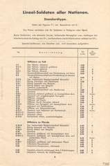 Lineol, Preisliste 1939/40 für die echten LINEOL-Soldaten, Fahrzeuge, Figuren und Tiere, Seite 5